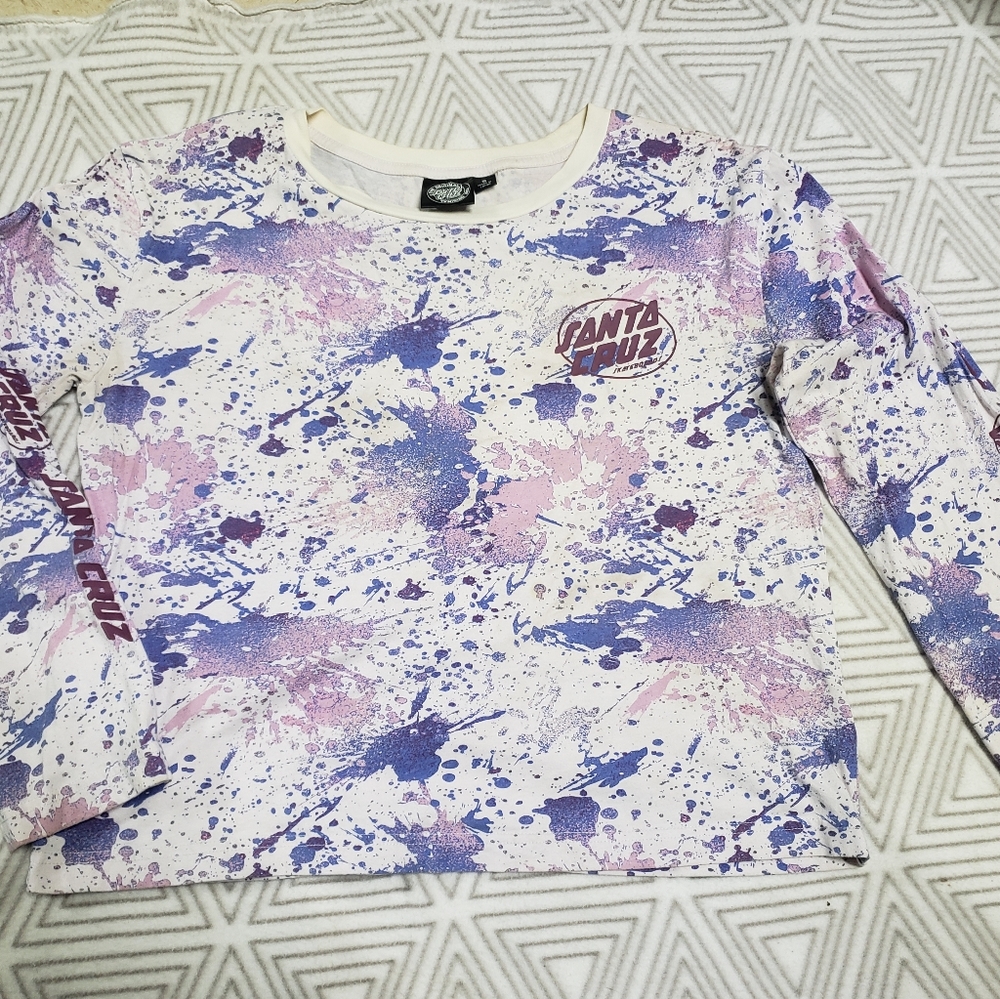 Santa Cruz Skateboard shirt. Pink & Purple Acid size S